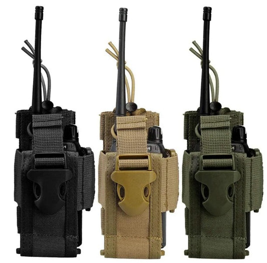 Tactical black gear radio pouch